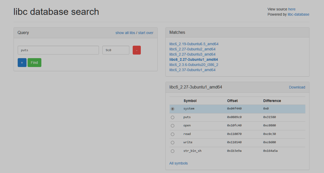 ret2libc-libcsearch